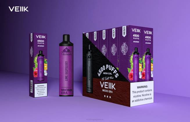 VEIIK Micko Era 4500 ρουφηξιές μιας χρήσης 30 mg - VEIIK e liquid λάιμ βατόμουρο 8RXJ10